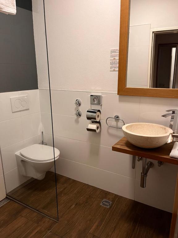Koupelna v ubytování Hotel Löwen