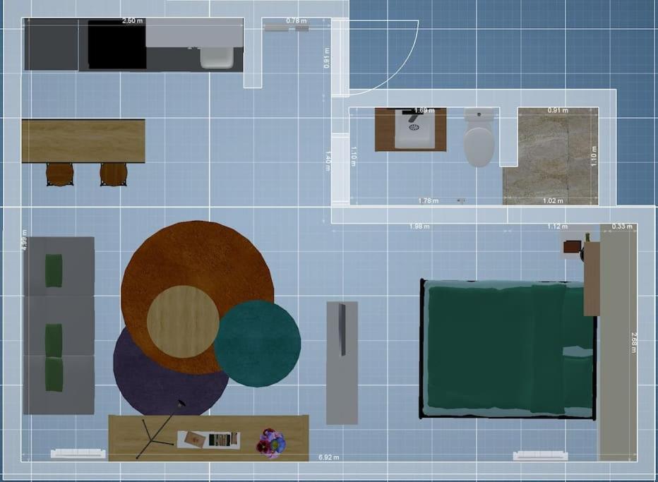 Půdorys ubytování STUDIO LE NID