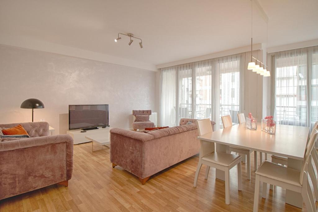 Posezení v ubytování The Rooms Serviced Apartments Tirana