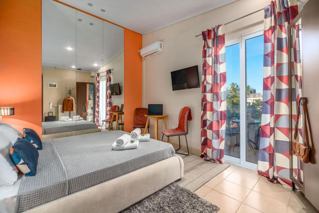 TV a/nebo společenská místnost v ubytování Zen Hotel