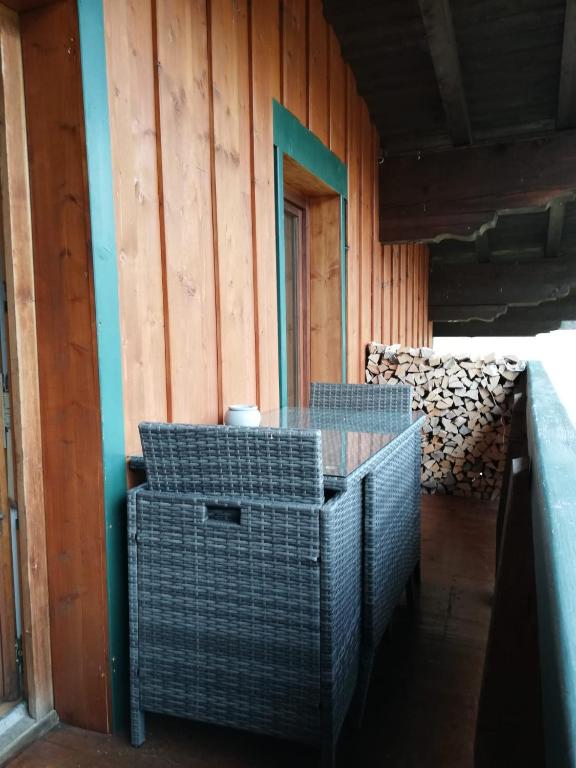 Posezení v ubytování Ferienwohnung Fernblick