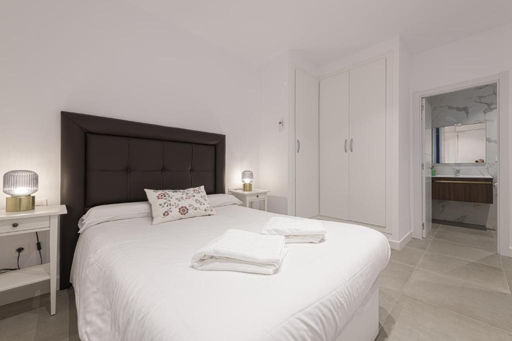 Postel nebo postele na pokoji v ubytování WintowinRentals Malaga Center, Comfortable and Renovated