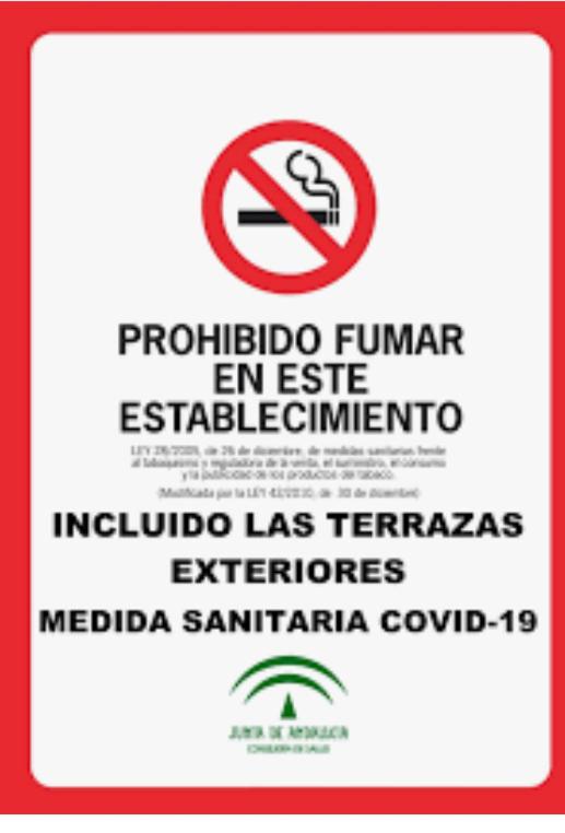 a sign with a no smoking sign on it at SeaHomes Vacations, FENALS BEACH&CHIC, pk, top apartment full equipped in Lloret de Mar