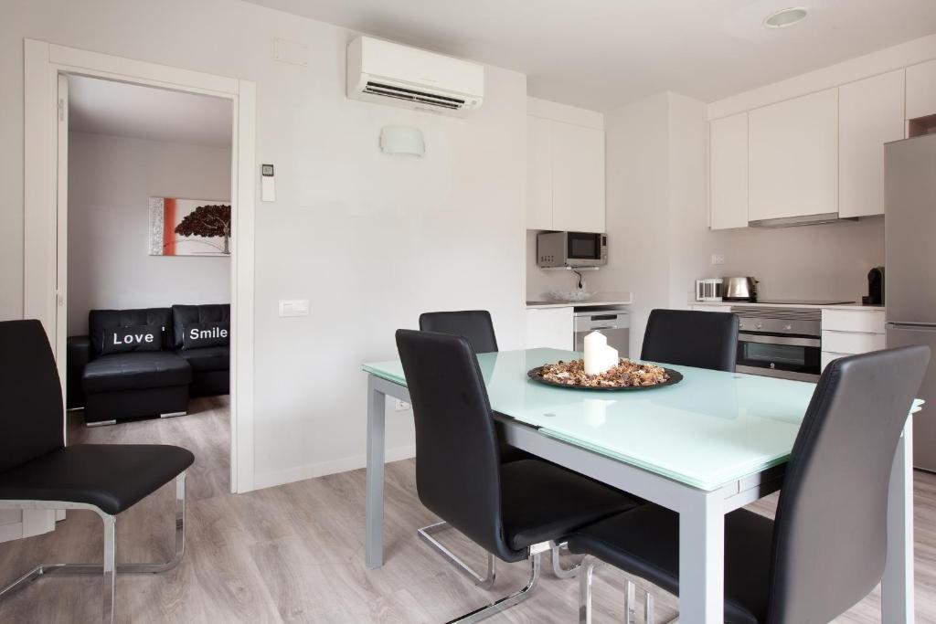 Kuchyň nebo kuchyňský kout v ubytování APBCN Eixample Center
