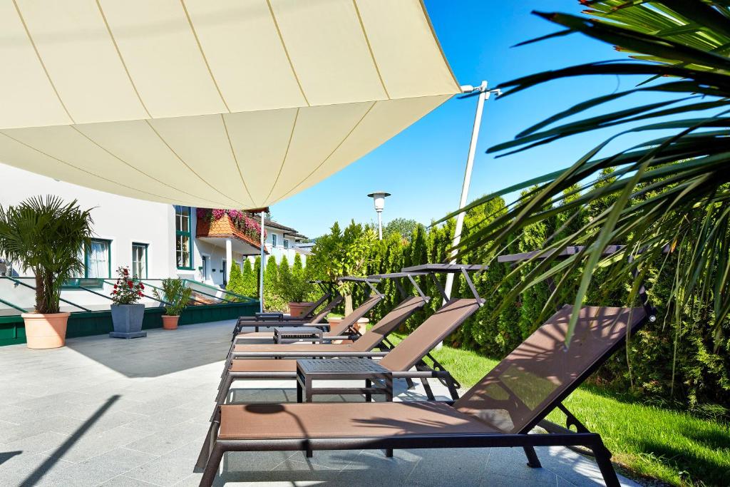 Vonkajšia záhrada v ubytovaní Hotel Gabi