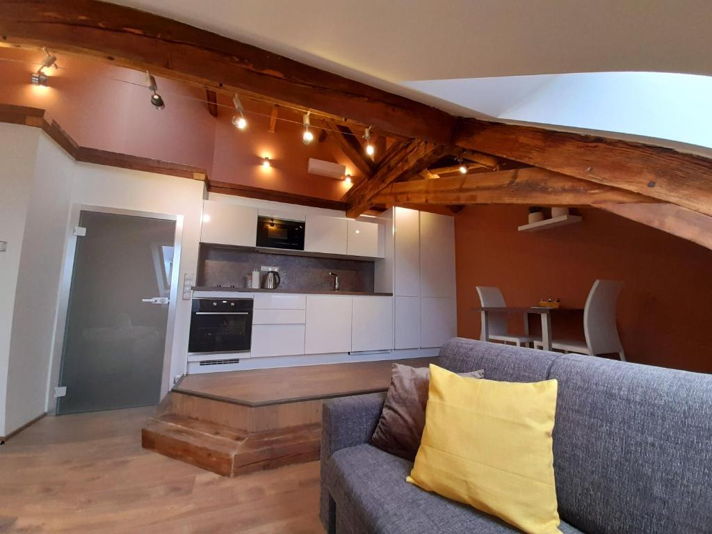 Kuchyň nebo kuchyňský kout v ubytování Residence Mariánská
