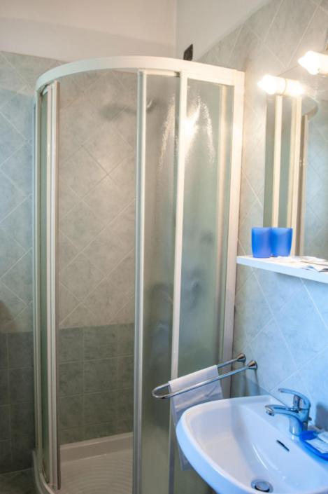 Koupelna v ubytování Hotel Melecchi