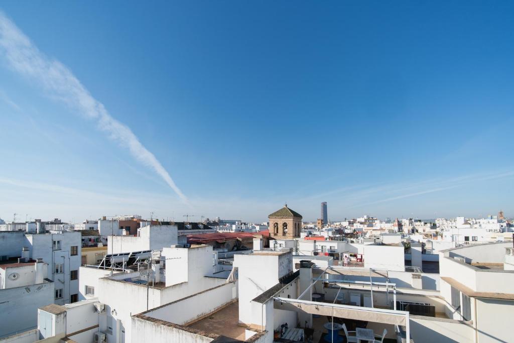 Nespecifikovaný výhled na destinaci Sevilla nebo výhled na město při pohledu z apartmánu
