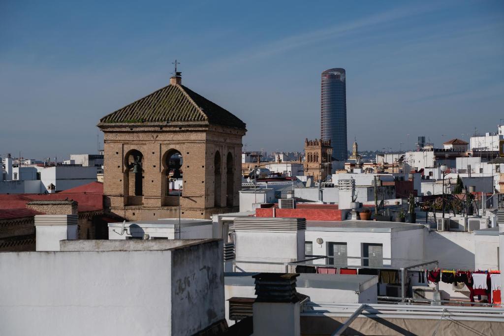 Nespecifikovaný výhled na destinaci Sevilla nebo výhled na město při pohledu z apartmánu