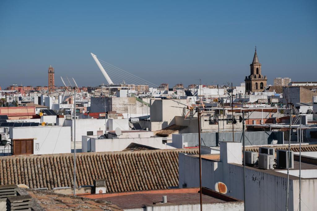 Nespecifikovaný výhled na destinaci Sevilla nebo výhled na město při pohledu z apartmánu