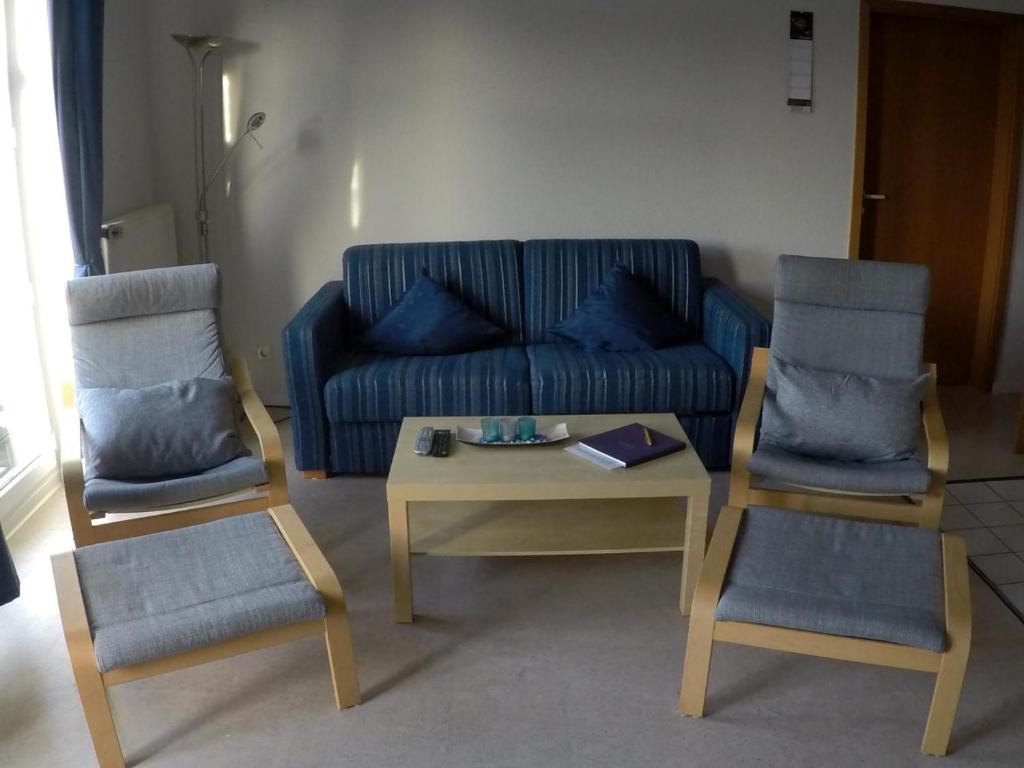 Posezení v ubytování Ferienwohnung Wattwurm Dangast