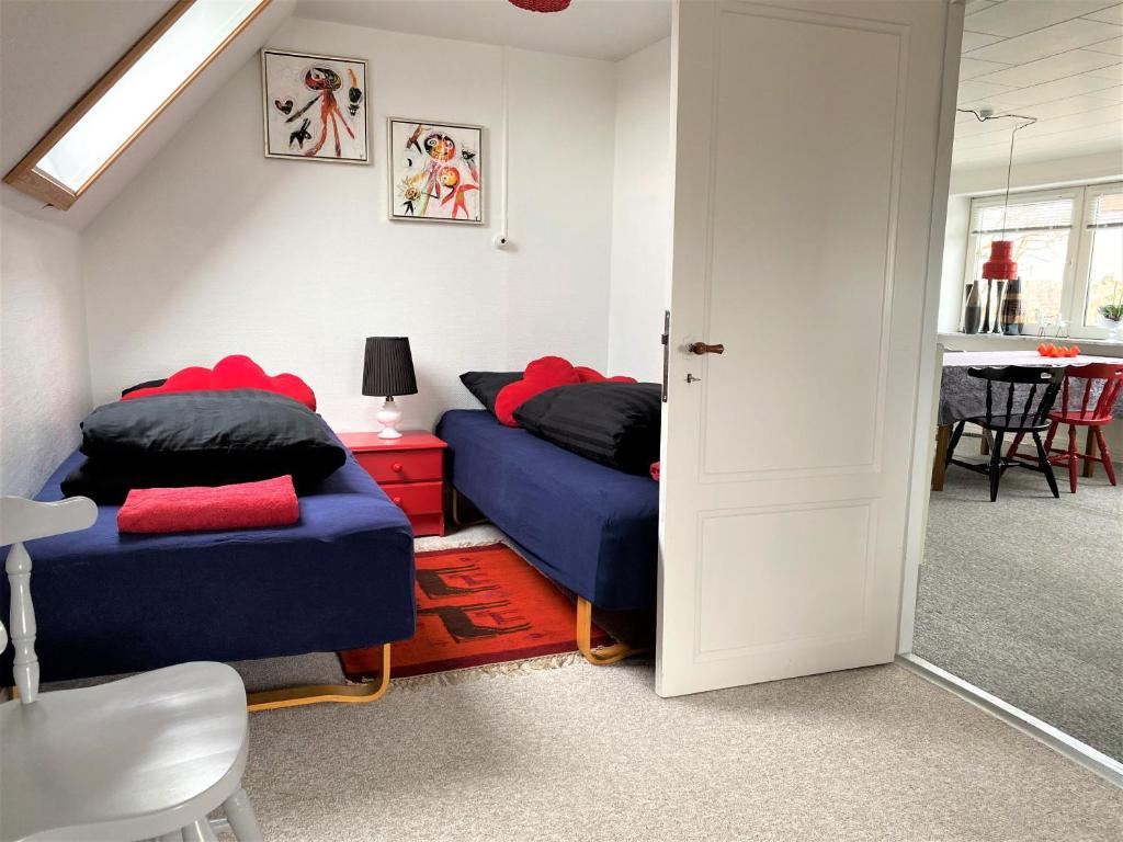 Posezení v ubytování Apartment med udsigt over Nordmors