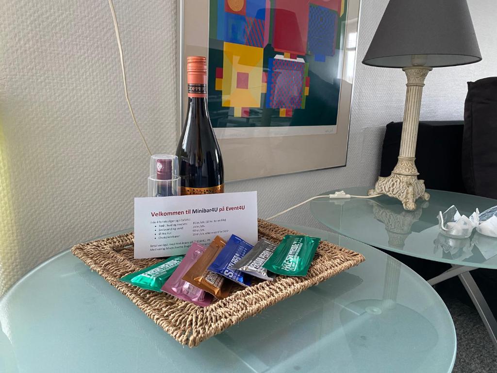 Nápoje v ubytování Apartment med udsigt over Nordmors