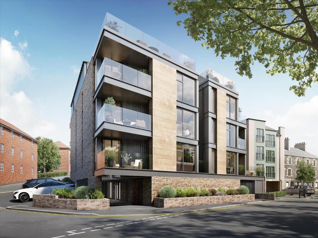 an architectural rendering of a building at No. 5 Warriston, Canonmills Luxury Apartment in Edinburgh
