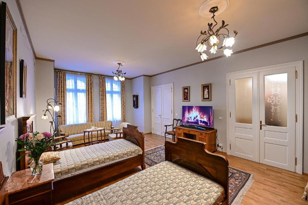 Posezení v ubytování Apartment Biskupska