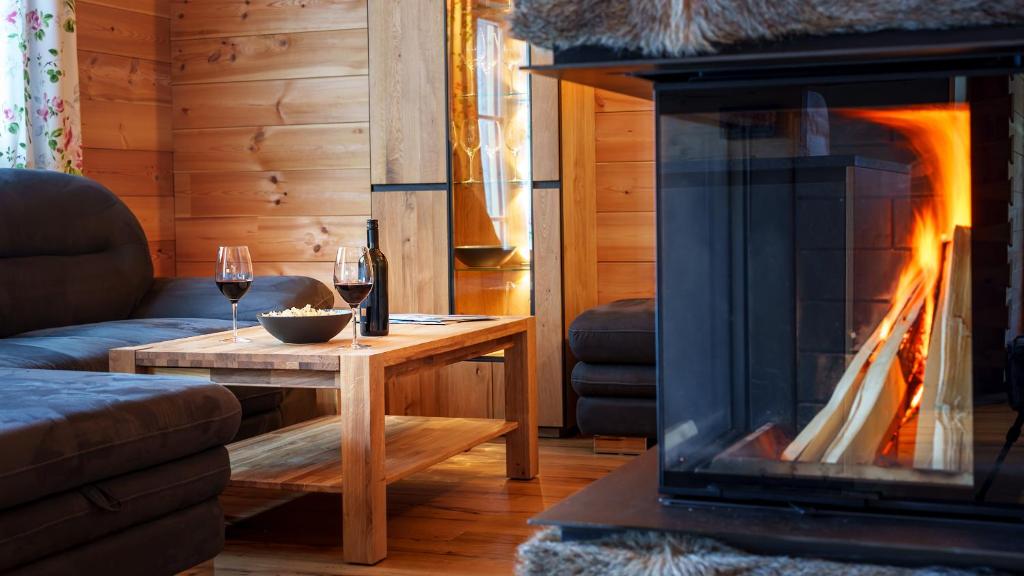 Posezení v ubytování Köck-Chalet