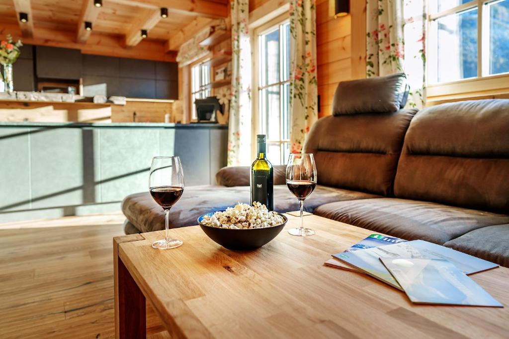 Posezení v ubytování Köck-Chalet