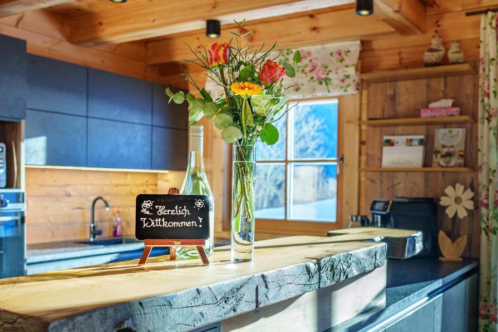 Kuchyň nebo kuchyňský kout v ubytování Köck-Chalet
