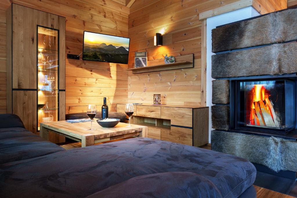 Posezení v ubytování Köck-Chalet