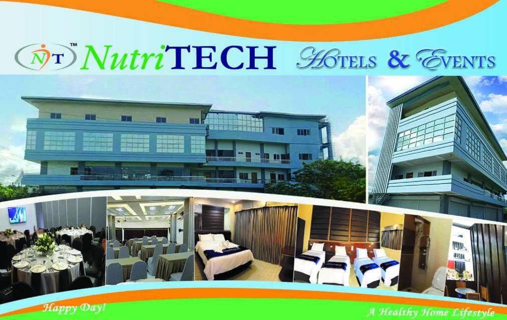 un prospectus pour un hôtel avec une photo d'un bâtiment dans l'établissement NutriTECH Hotels & Events, à Calapan
