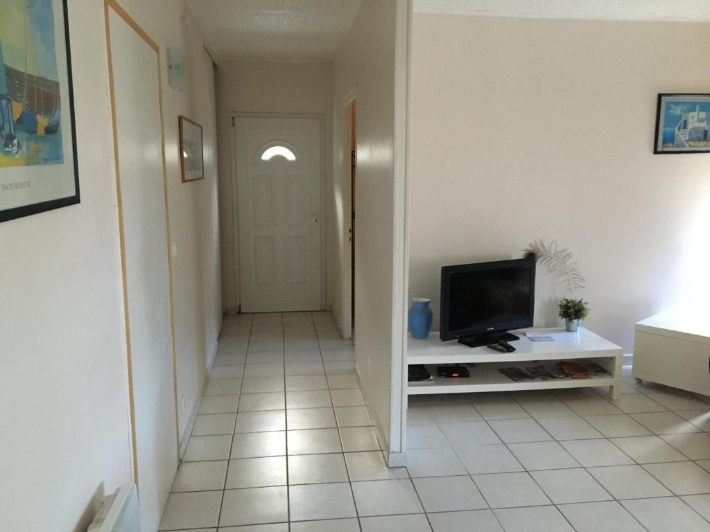 TV a/nebo společenská místnost v ubytování Appartement T1Bis dans un mas