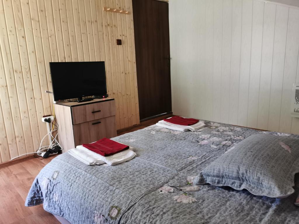 Postel nebo postele na pokoji v ubytování Cabana lucia