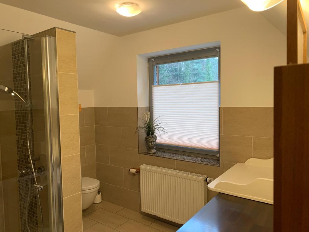 Koupelna v ubytování Ferienwohnung Varus