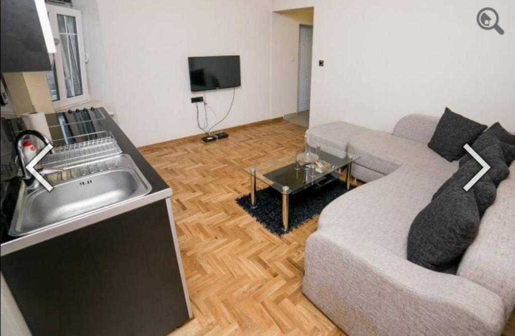 TV a/nebo společenská místnost v ubytování Višegradska