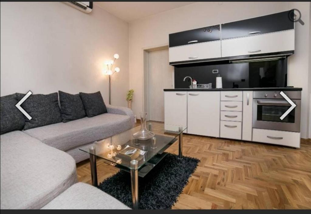 Kuchyň nebo kuchyňský kout v ubytování Višegradska