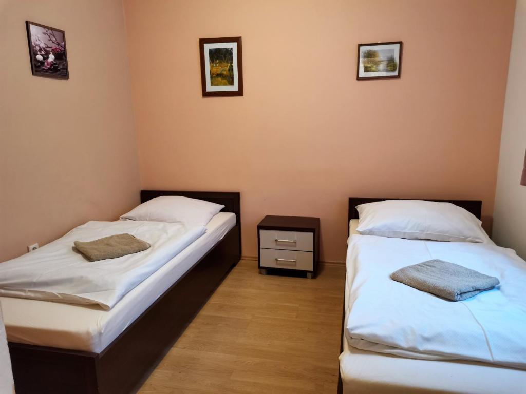 Postel nebo postele na pokoji v ubytování Sedlonov 178