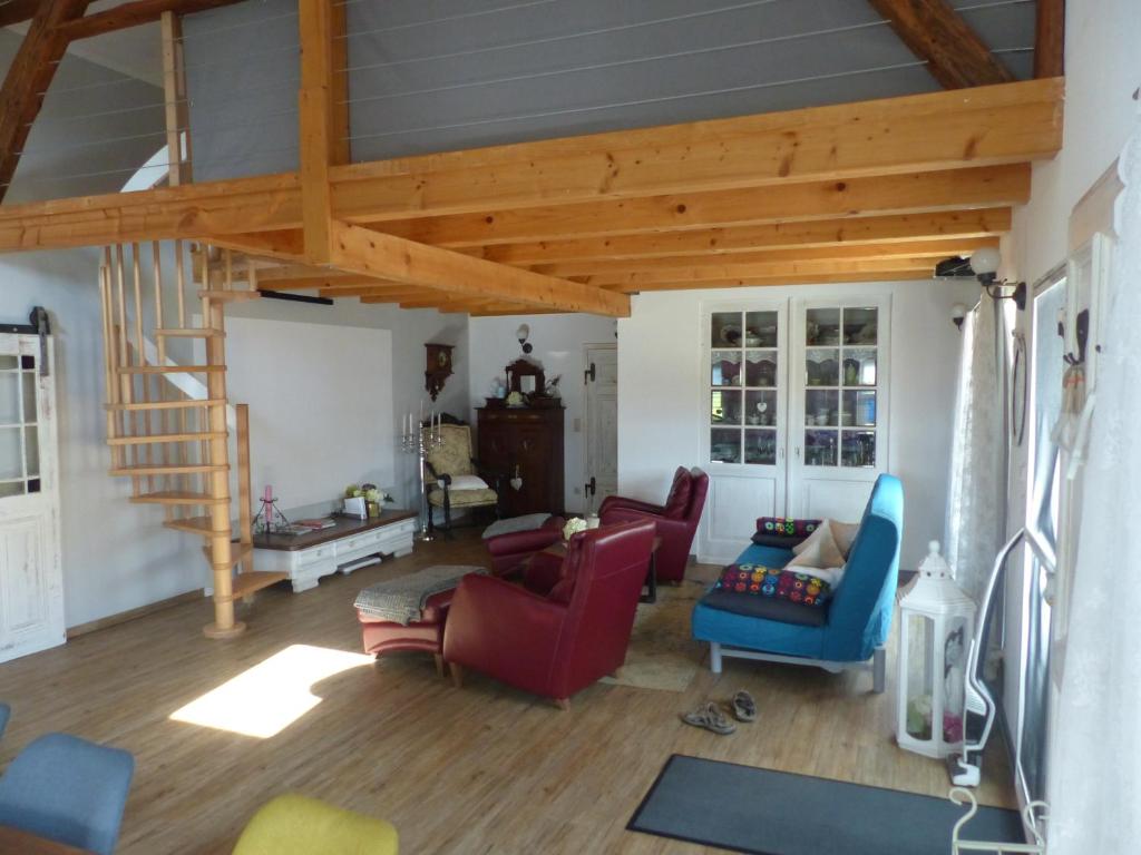 Posezení v ubytování Ferienhaus Arendsee