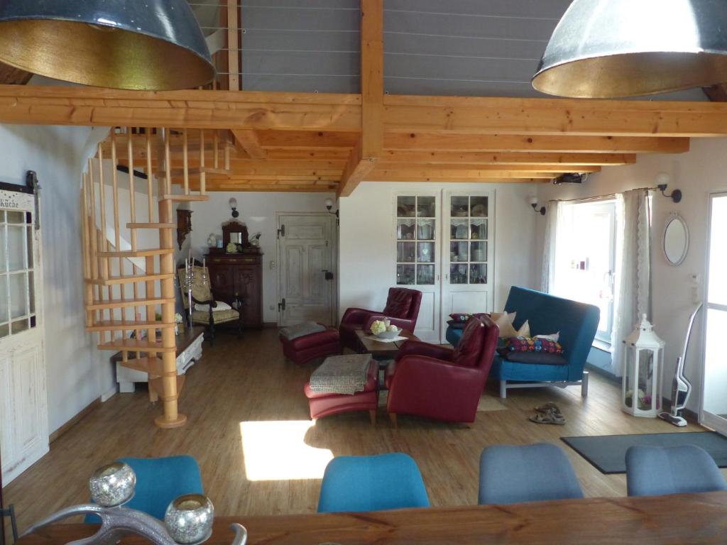 Posezení v ubytování Ferienhaus Arendsee