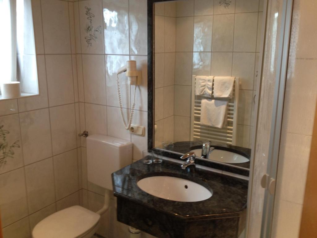 Koupelna v ubytování Apartpension Kappacher