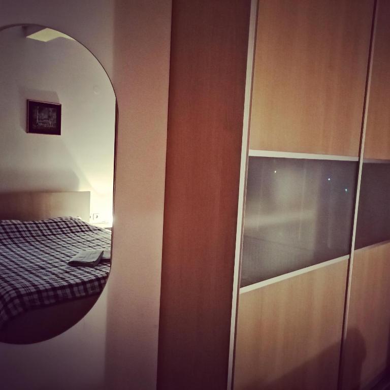 Postel nebo postele na pokoji v ubytování Apartman Breza