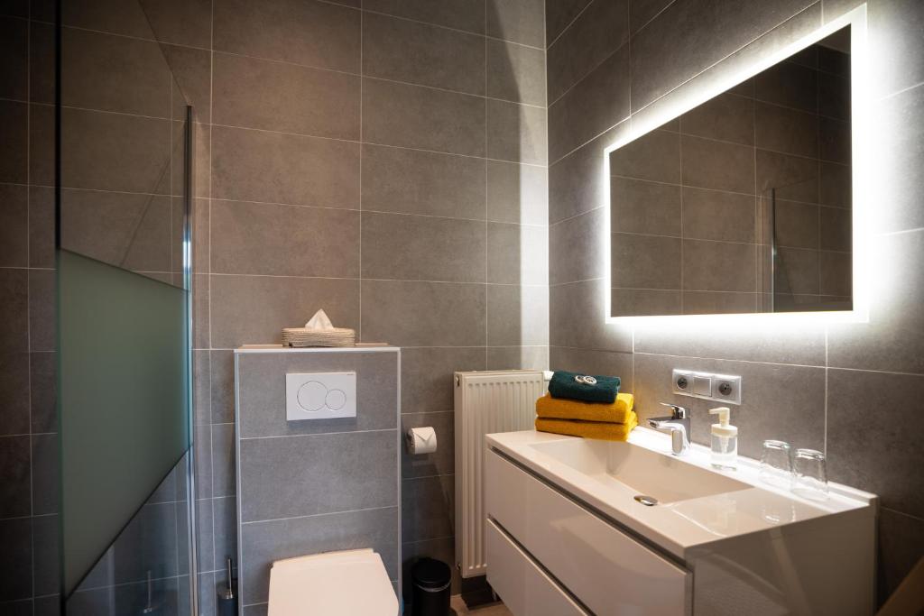 Koupelna v ubytování B&B Gaudium XII