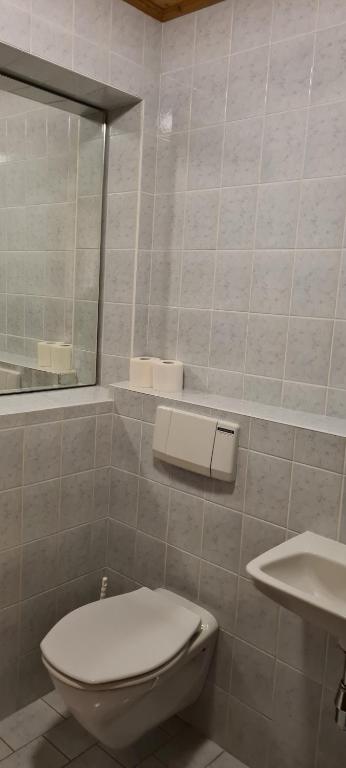 A bathroom at Apart Elke