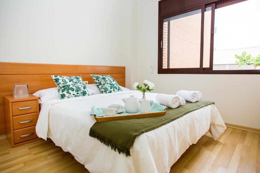 Postel nebo postele na pokoji v ubytování AL33 - Apartamento coqueto a 200 m de la playa
