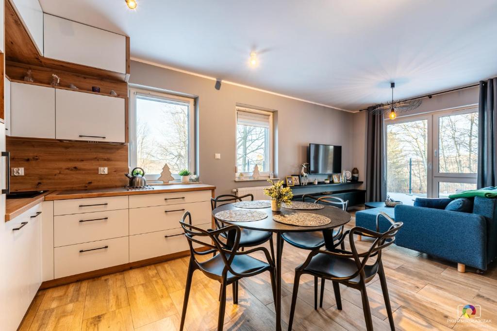 Kuchyňa alebo kuchynka v ubytovaní Apartament U Nas w Sudetach