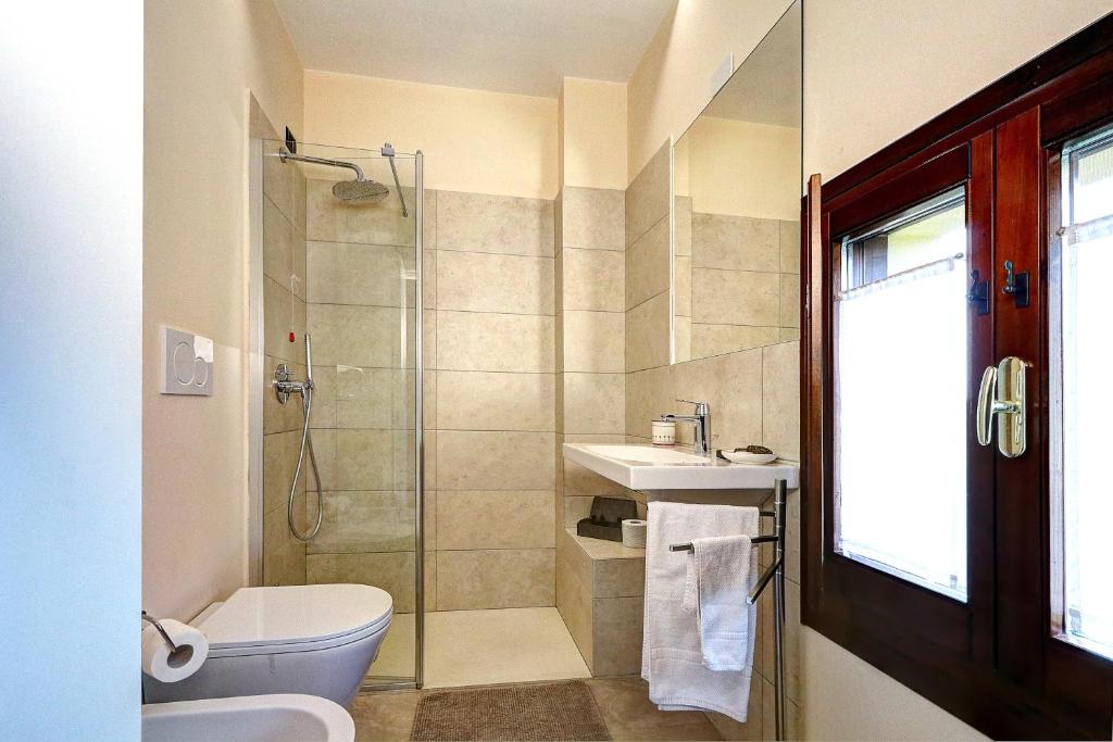 Koupelna v ubytování B&B Le Noci di Feo