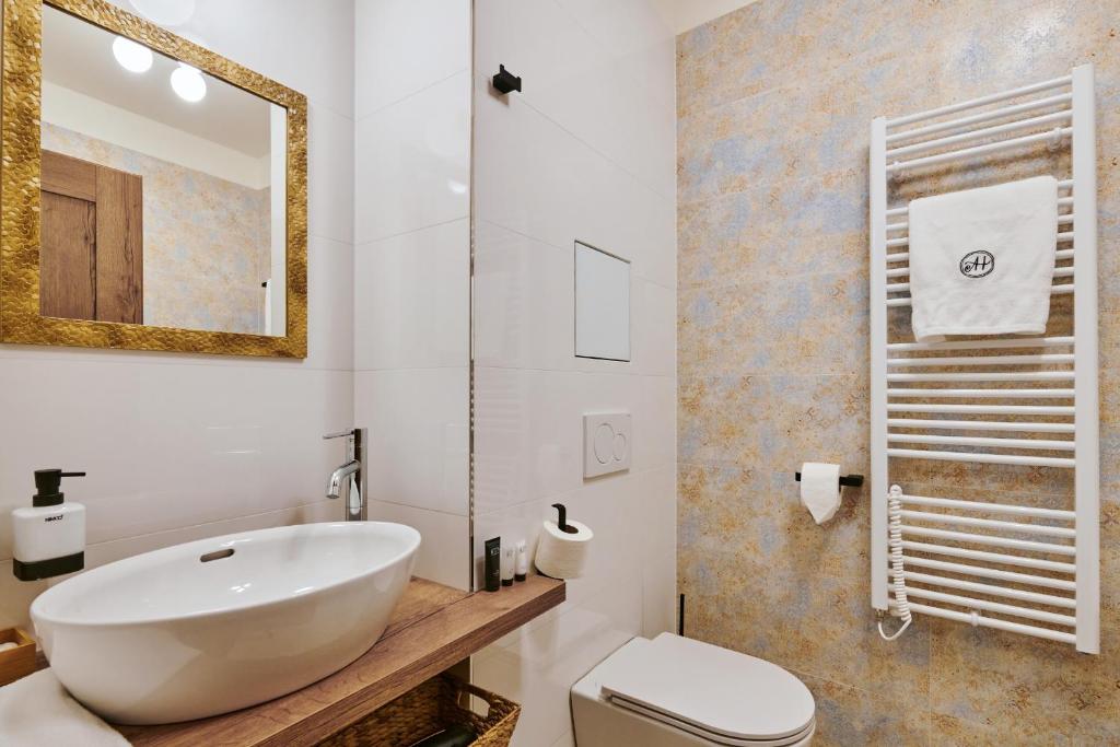 Koupelna v ubytování Hotel Alfréd a Hermína