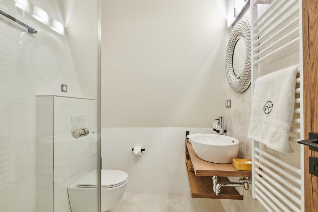 Koupelna v ubytování Hotel Alfréd a Hermína