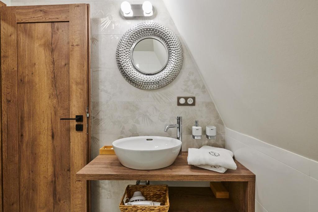 Koupelna v ubytování Hotel Alfréd a Hermína