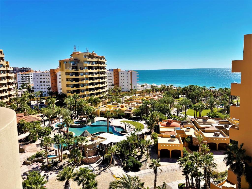 an aerial view of a resort with the ocean at Bella Sirena 601-D in Puerto Peñasco