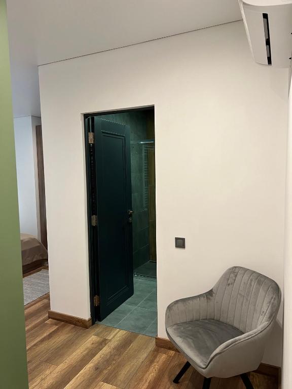 Posezení v ubytování Loft wood