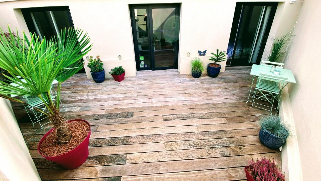 Balkón nebo terasa v ubytování Au 10 Bed & Breakfast
