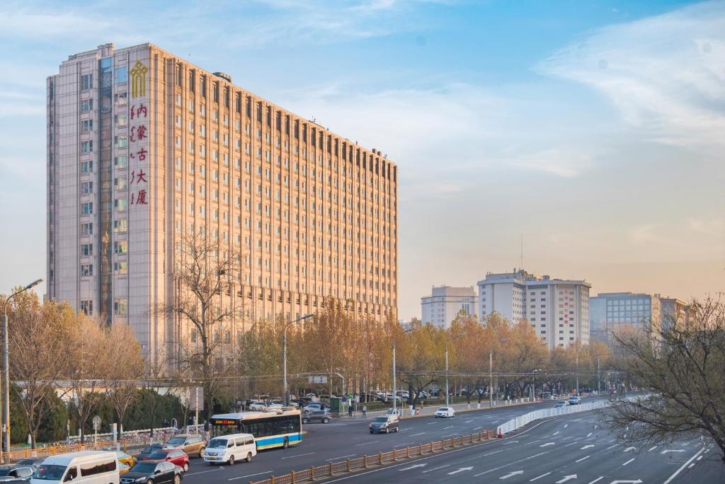 Nespecifikovaný výhled na destinaci Peking nebo výhled na město při pohledu z hotelu