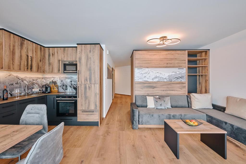 Kuchyň nebo kuchyňský kout v ubytování 1400 FlexenLodge