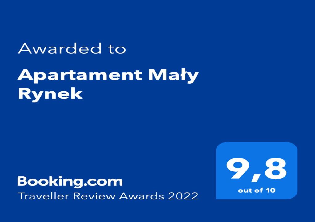 Certifikát, ocenenie alebo iný dokument vystavený v ubytovaní Apartament Mały Rynek