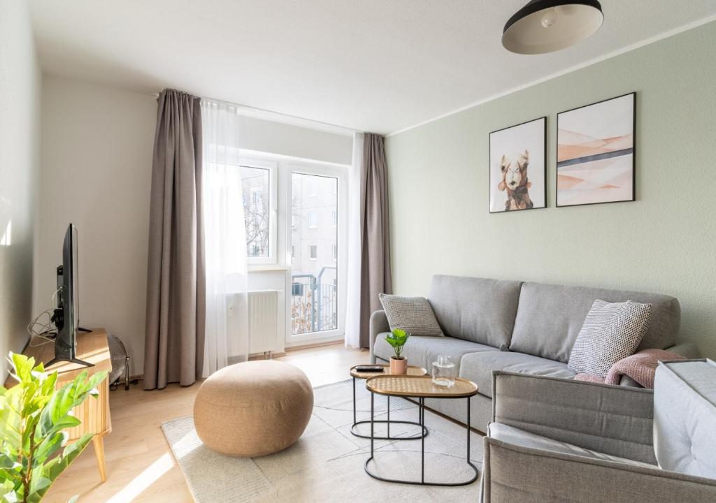Posezení v ubytování limehome Magdeburg Breiter Weg