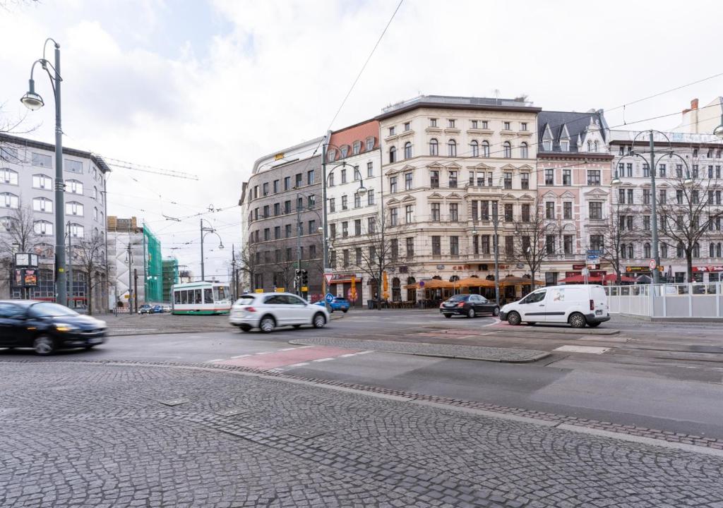 Nespecifikovaný výhled na destinaci Magdeburk nebo výhled na město při pohledu z apartmánu